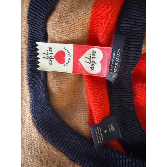 Scotch & Soda Amsterdam Small Multicolor Striped Wool Blend Sweater Dress - Picture 8 of 8